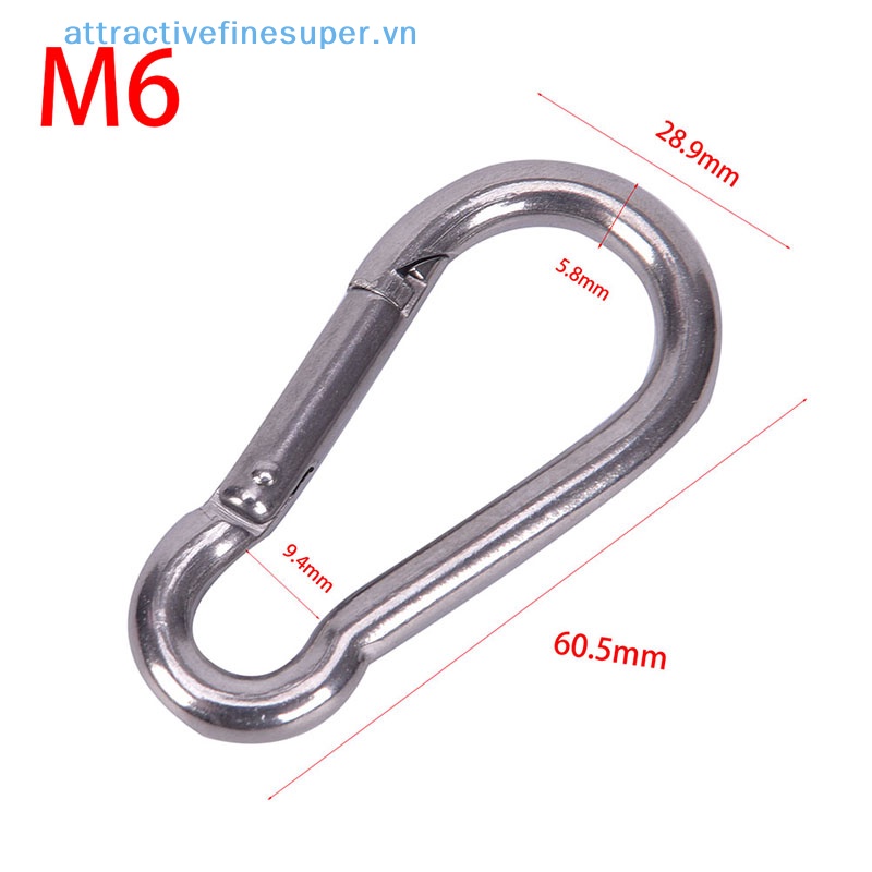 Móc Khóa Carabiner Bằng Thép Không Gỉ 304 AFS