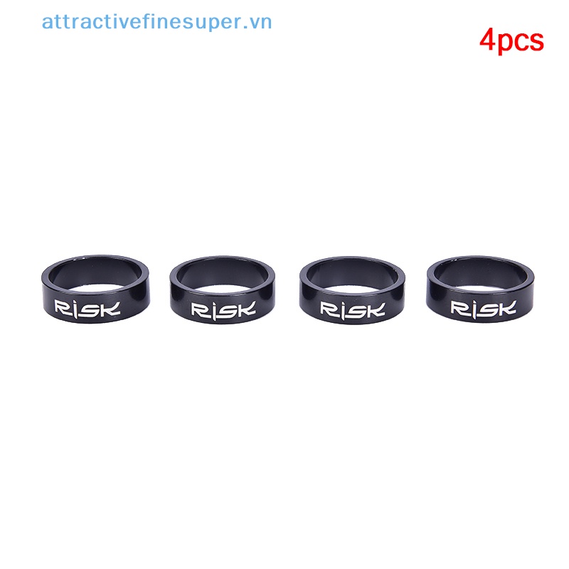 Set 4 Vòng Đệm Phuộc Xe Đạp 5 / 10mm Bằng Hợp Kim Nhôm Áo Khoác Thời Trang Trẻ Trung Cá Tính