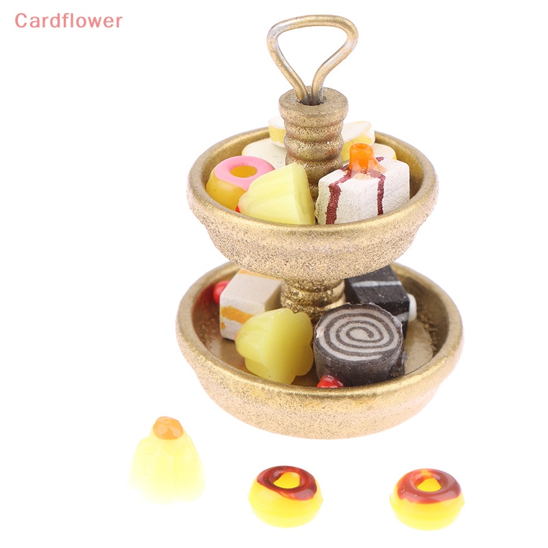 Khay Đựng Bánh Tráng Miệng Hai Tầng Trang Trí Nhà Búp Bê 1: 12 Mới