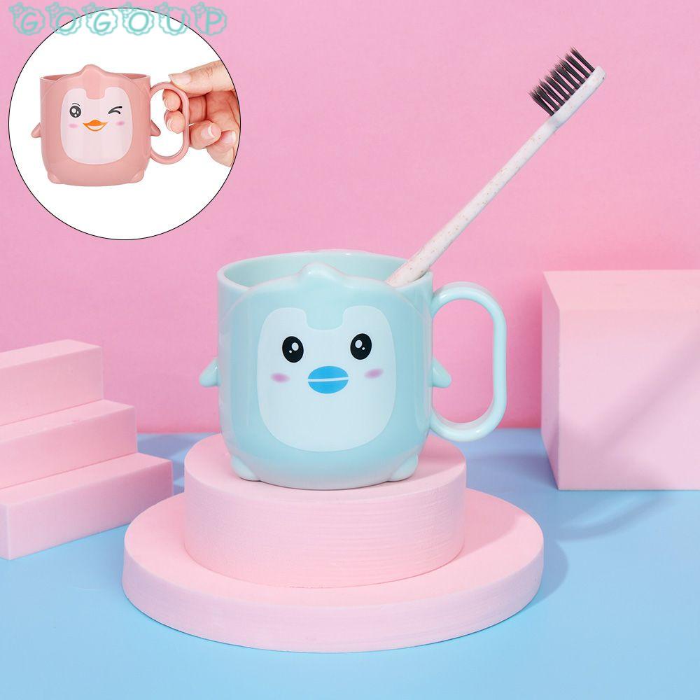 GOGOUP Cốc Đánh Răng Hình Chim Cánh Cụt / Vịt Con Đáng Yêu Cho Bé