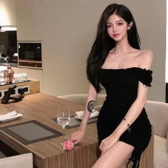 One Đầm Dáng Chữ A Tay Phồng Phối Dây Rút Thời Trang Mùa Hè Cho Nữ