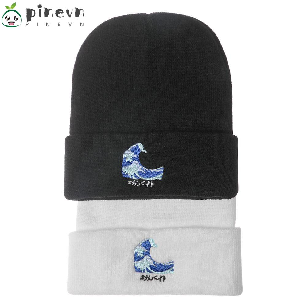 PINEVN Mũ beanie Hip Hop Thêu Họa Tiết Gợn Sóng