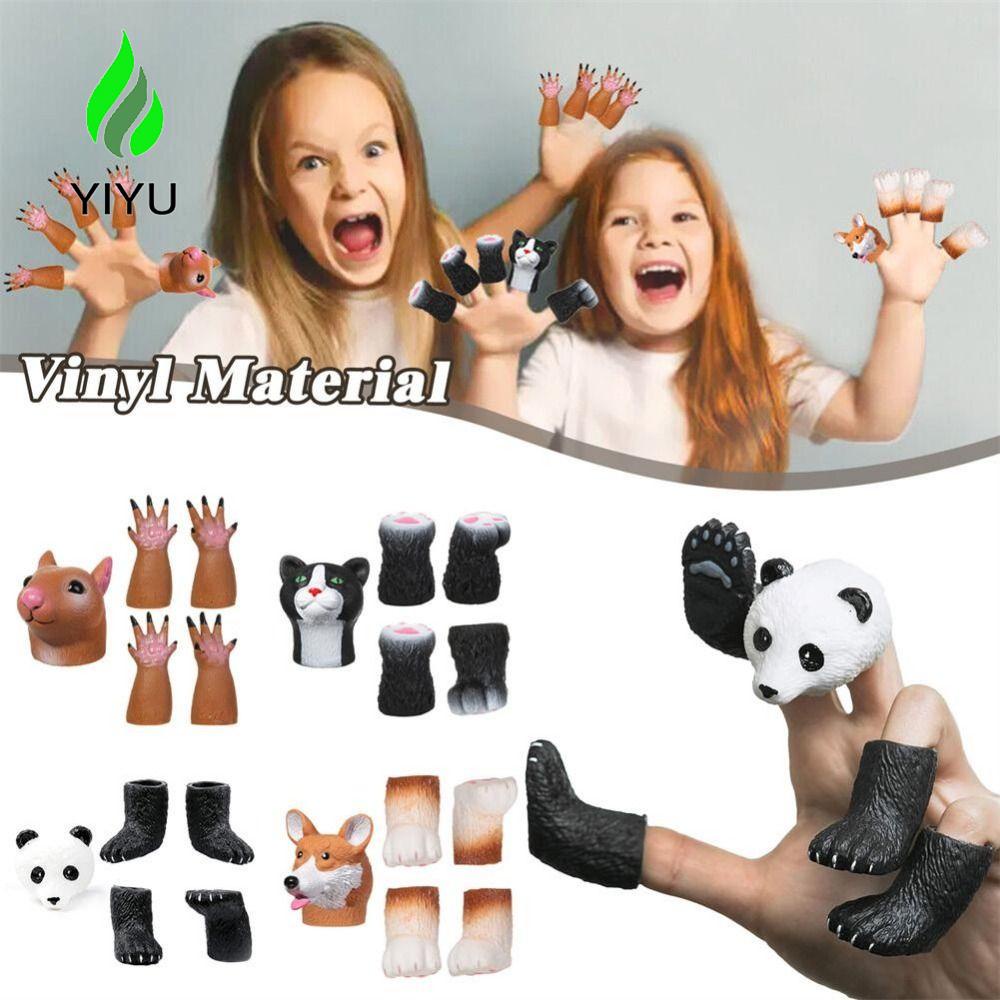 YIYU Búp Bê Ngón Tay Hình Sóc / Mèo / Chó Dễ Thương Có Thể Tháo Rời Độc Đáo Trang Trí Nhà Cửa