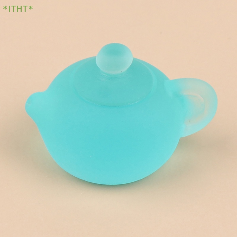 Bộ Ấm Trà Mini Bằng Nhựa Resin Phát Quang Dễ Thương Trang Trí Tiểu Cảnh Mới