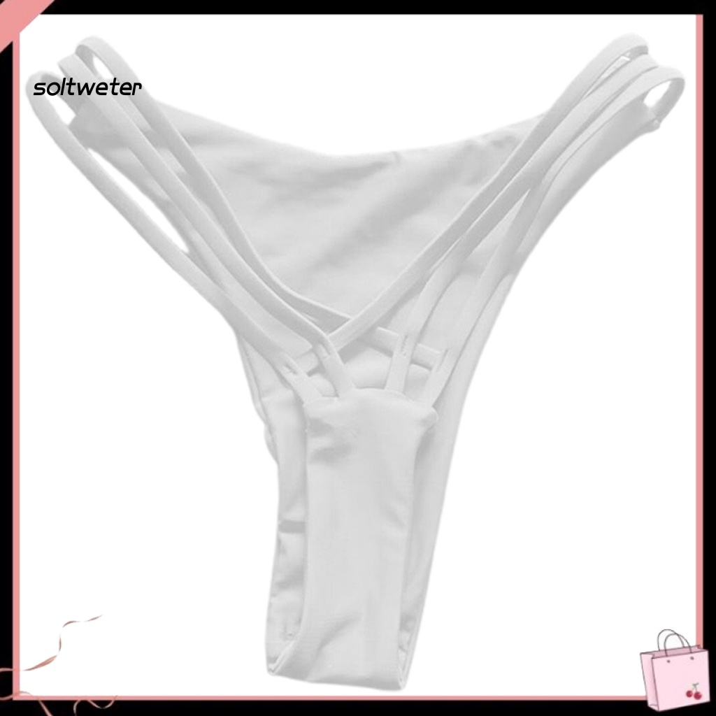 Quần Bơi Lọt Khe Đan Dây Chéo Nhanh Khô Co Giãn Thời Trang Mùa Hè