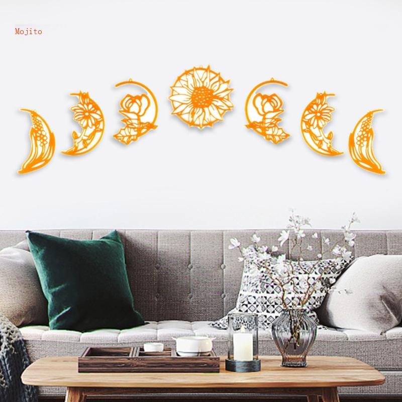 Bộ Khuôn Silicone Làm Đồ Trang Trí DIY Hình Hoa Và Mặt Trăng