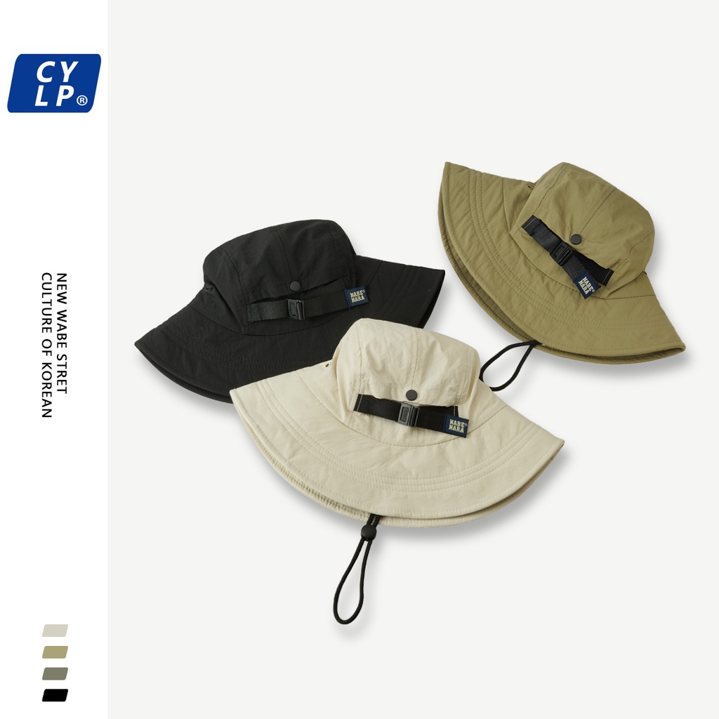 Mũ Bucket Chống Nắng Thoáng Khí Nhanh Khô Phối Ruy Băng In Chữ Thời Trang Mùa Hè Cho Nữ