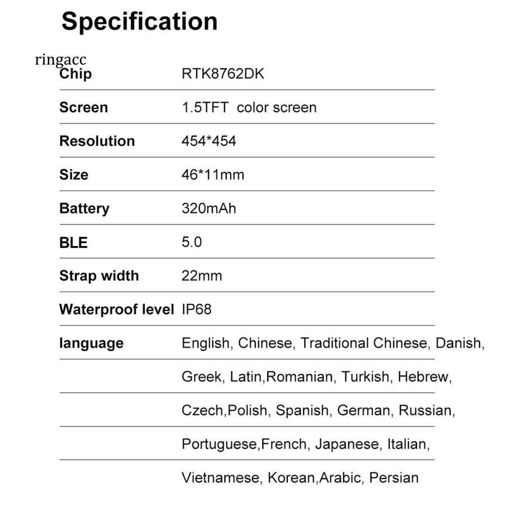 Đồng Hồ Thông Minh RGA DT3 Mate Hỗ Trợ Giọng Nói AI IPS Màn Hình Lớn Có Định Vị GPS NFC Sử Dụng Hàng Ngày Cho Nam