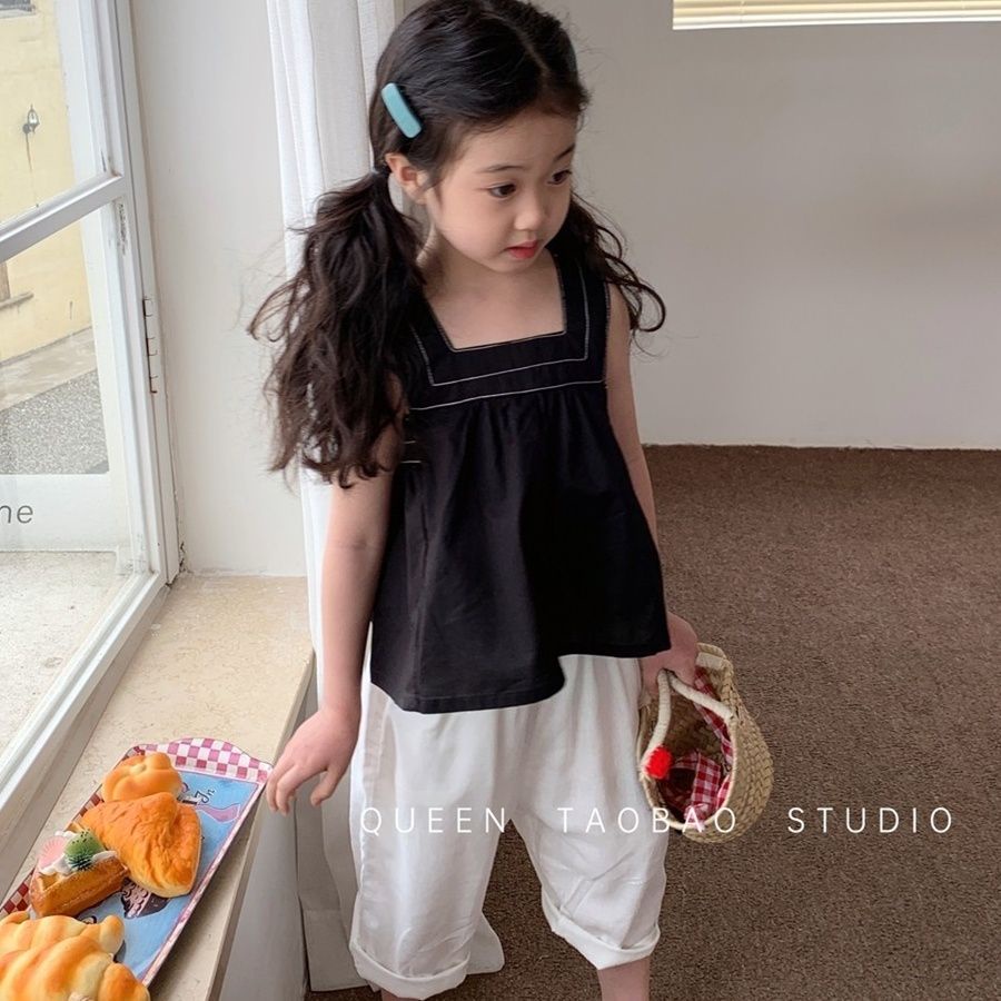 Quần Harem Cotton Lanh Màu Trơn Mẫu Mới 2023 Cho Bé Gái