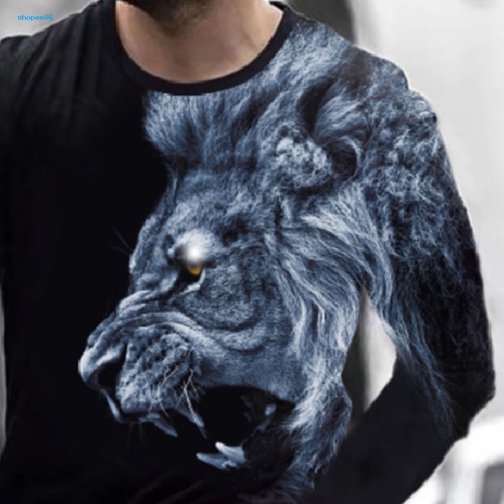 Áo Thun Nam Dáng Rộng In Hình Báo Đen Phong Cách Hip hop Cá Tính