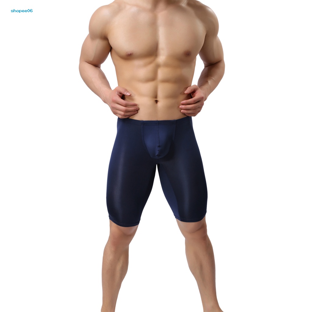 Quần Lót Boxer Thể Thao PEMG Siêu Mỏng Không Đường May Lưng Vừa Màu Sắc Đơn Giản Cho Nam