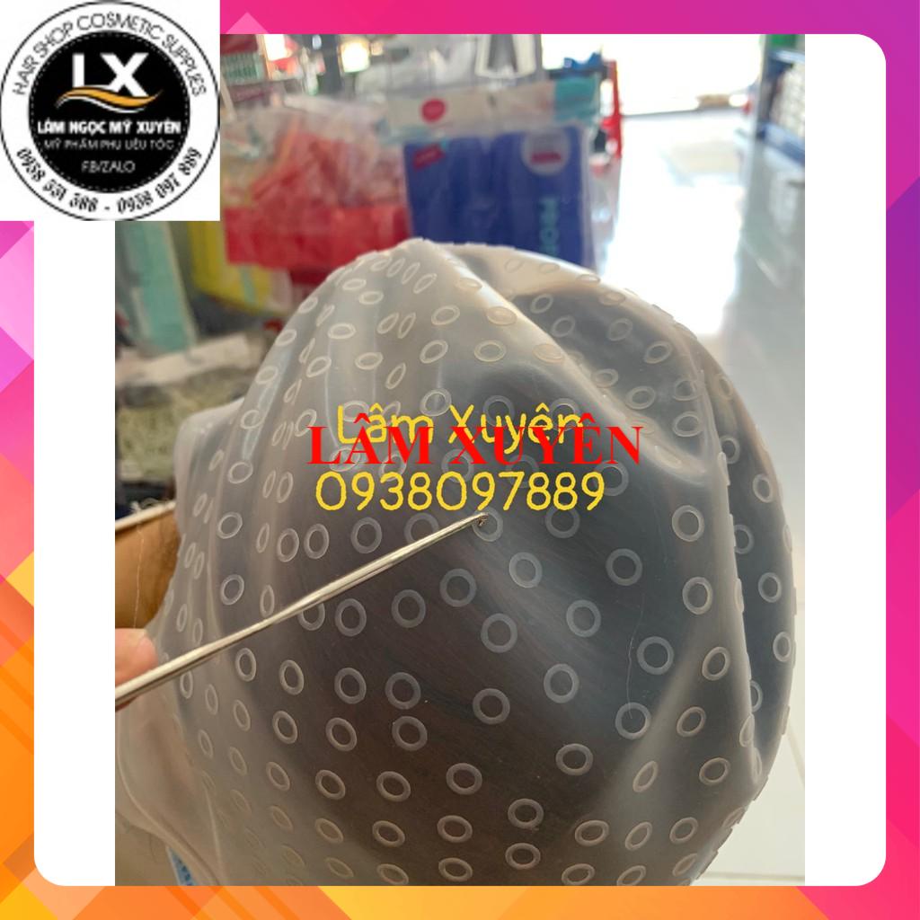 Nón móc light, mũ móc light💯GIÁ RẺ💯Silicon, sử dụng được nhiều lần, có đánh dấu sẵn trên nón, tặng kèm cây móc light🌸🌸🌸🌸