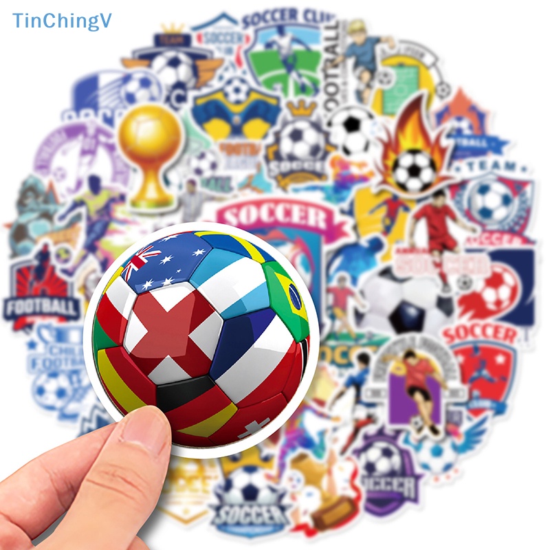 [TinChingV] Set 50 Miếng Dán Graffiti Hình Bóng Đá Tiếng Anh / Bóng Đá / Laptop / Xe Hơi / Guitar