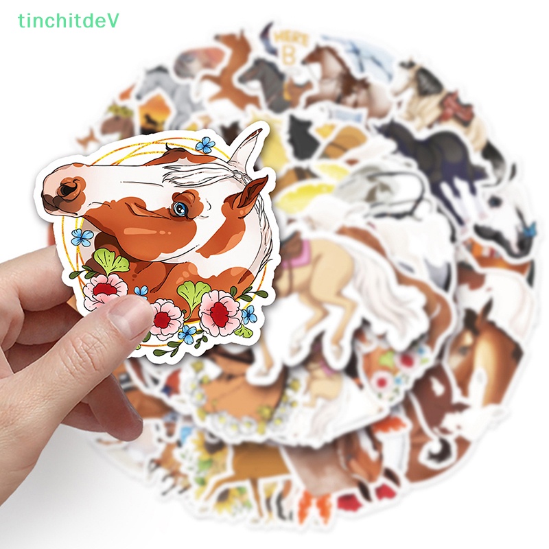 [TinchitdeV] 50 Miếng Dán Hình Ngựa Hoạt Hình Trang Trí Laptop Đồ Chơi Trẻ Em [Mới]