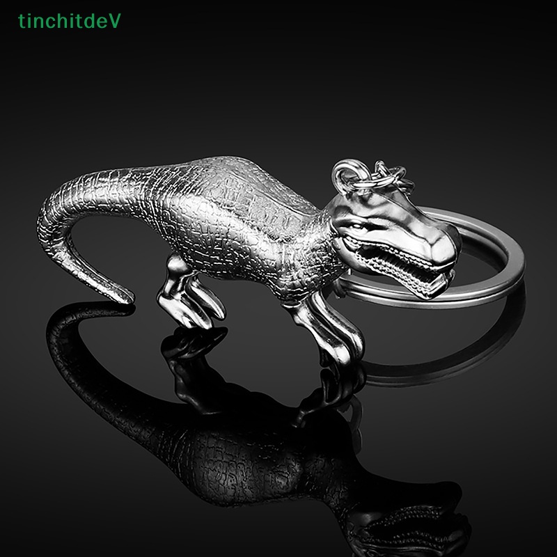 [TinchitdeV] Móc Chìa Khóa Xe Hơi / Túi Xách Hình Khủng Long Bằng Kim Loại Thời Trang Vintage [Mới]