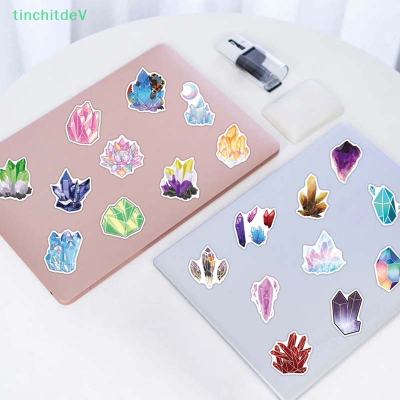 Set 50 Miếng Dán Pha Lê May Mắn Nhiều Màu Trang Trí Đàn Guitar / Laptop / Điện Thoại