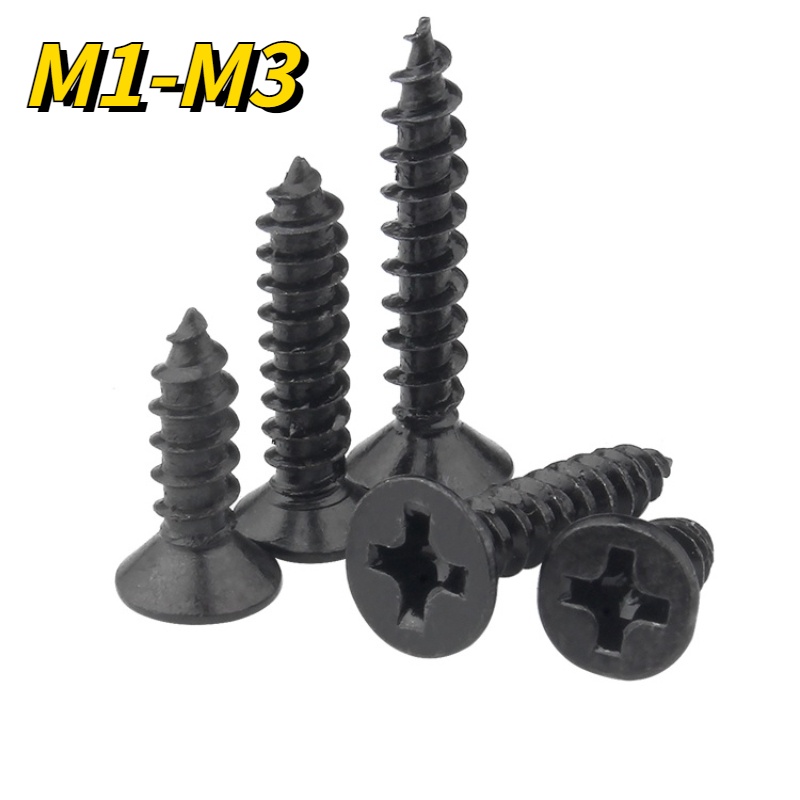 Ốc Vít Đầu Nhọn Màu Đen Chuyên Dụng Cho Sửa Chữa Thân Xe M1 / M2 / M3