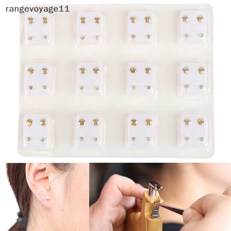 Set 12 Cặp Bông Tai Bằng Thép Không Gỉ Chất Lượng Cao