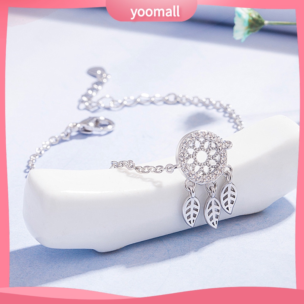 [YM] Lắc chân Hình Dreamcatcher Phối Tua Rua Bằng Đồng Quyến Rũ Chống Ăn Mòn Cho Nữ Cuộc