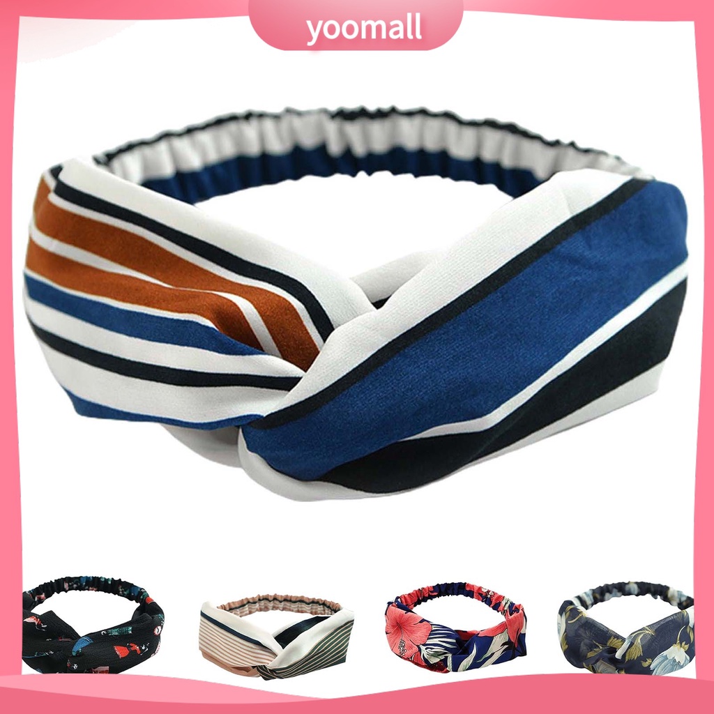 [YM] Băng Đô Trang Điểm Họa Tiết Hoa Ngọt Ngào Xinh Xắn Cho Nữ