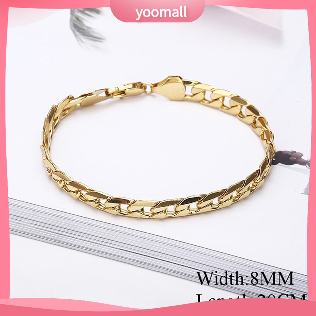 Vòng Tay Dây Xích Cứng Bóng Phong Cách Hip Hop