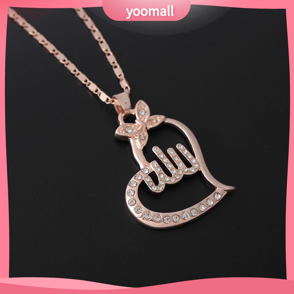 Vòng cổ Mặt Hình Đồng Minh Đạo Hồi Đính Đá Thời Trang Cho Nữ