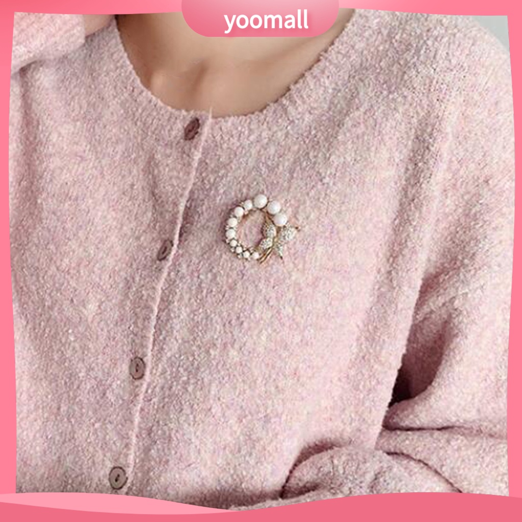 Ghim Cài Áo Hình Bướm Đính Ngọc Trai Nhân Tạo Thời Trang