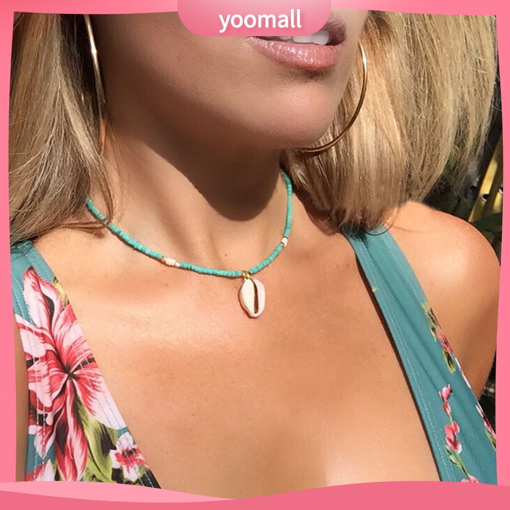 Vòng cổ Mặt Hình Vỏ Sò Phong Cách Bohemia Thời Trang Đi Biển Mùa Hè Dành Cho Nữ