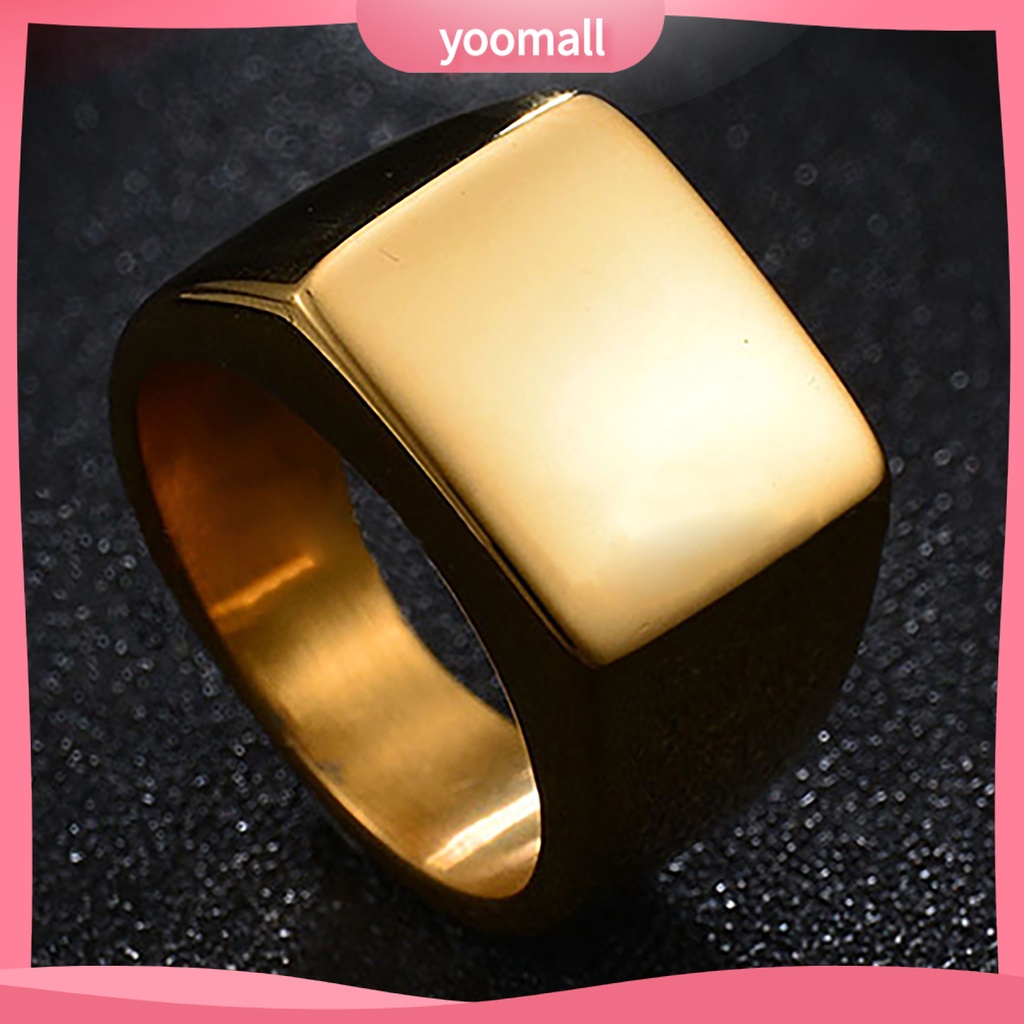 Nhẫn Đeo Ngón Tay Bằng Thép Không Gỉ Màu Sắc Thời Trang Dành Cho Nam