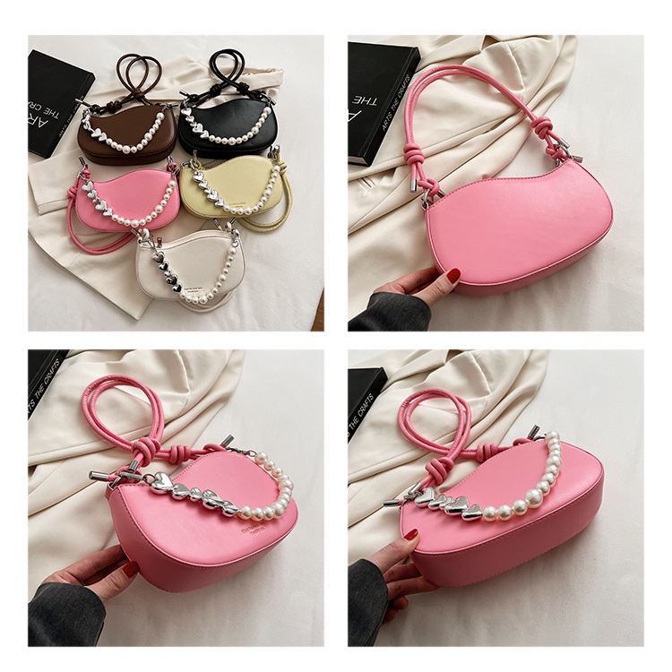 Túi Đeo Chéo Dây Chuỗi Ngọc Trai Thời Trang Hàn Quốc Dành Cho Nữ