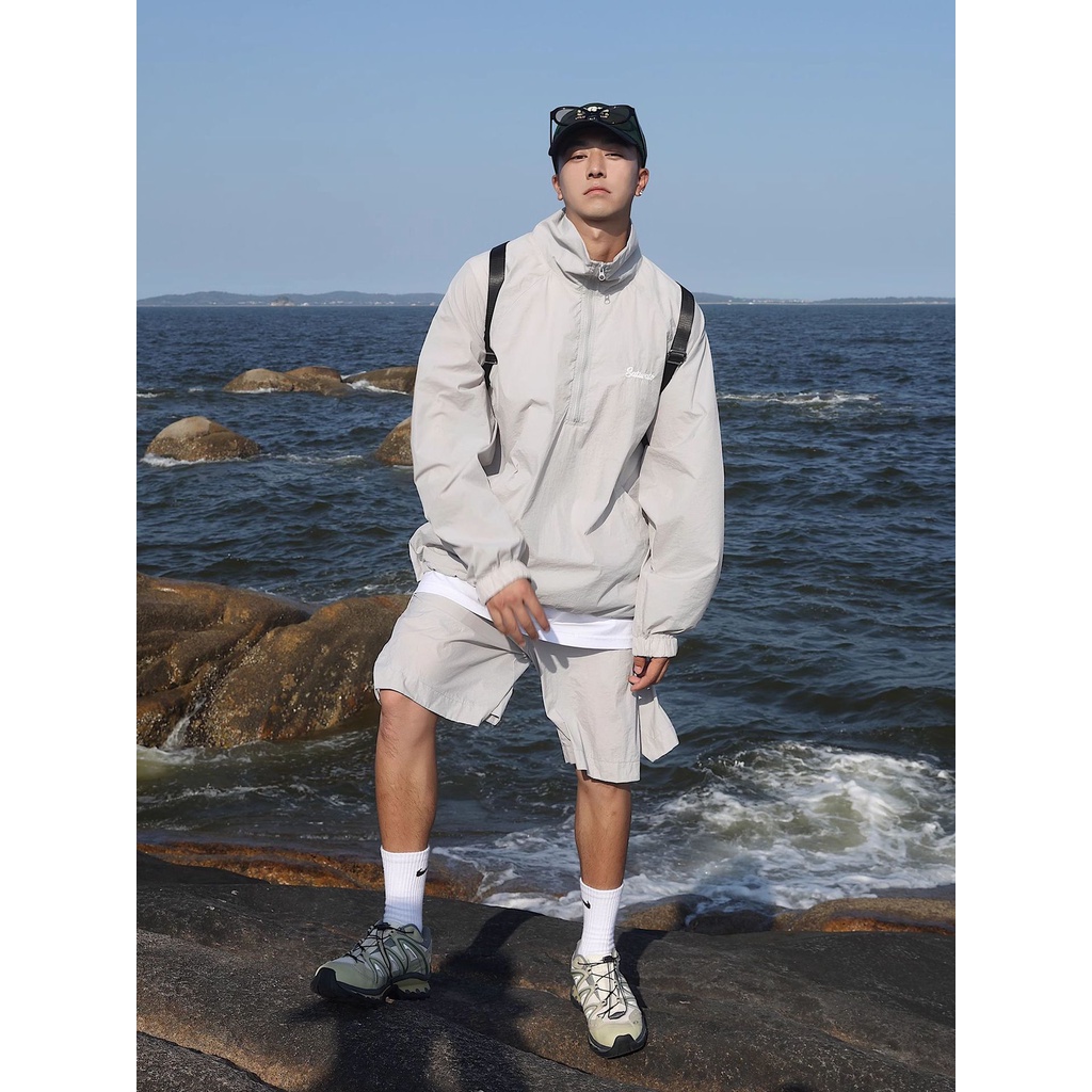 Áo Khoác Chống Nắng Hai Mảnh Khô Nhanh Phong Cách Harajuku Nhật Bản Mới Nhất 2023 Y2K Dành Cho Nam Nữ