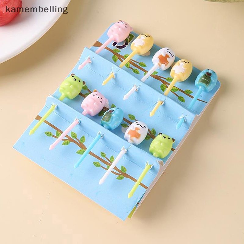 Set 10 Nĩa Ăn Trái Cây Mini Hình Gấu Dễ Thương