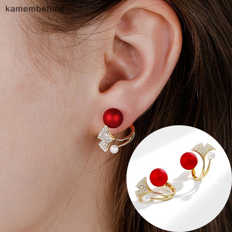 1 Đôi Khuyên Tai Nữ Đính Ngọc Thời Trang