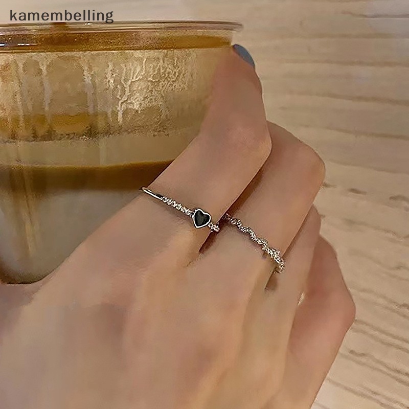 Nhẫn Hợp Kim Bạc Đính Đá Pha Lê Hình Trái Tim Thời Trang Cho Nữ