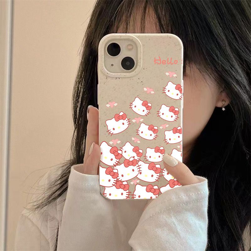 Ốp Điện Thoại Dẻo Họa Tiết Hoạt Hình Mèo Kitty Dễ Thương Chống Sốc Cho iPhone1213 Avatar 117 max14pro8 Apple plus T4AS 117