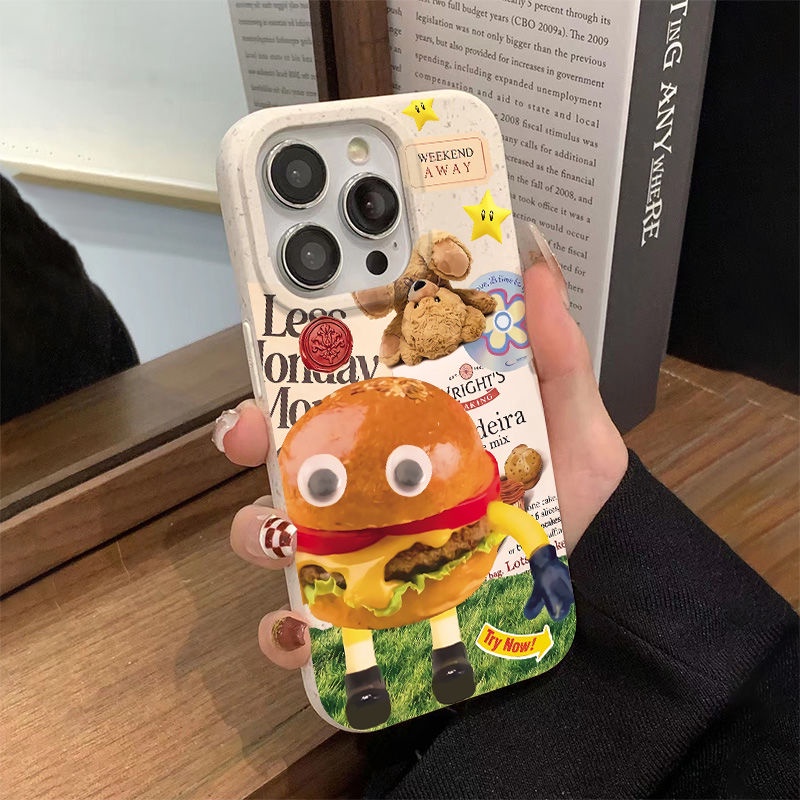 Ốp Điện Thoại Dẻo Họa Tiết Bánh Burger Đơn Giản Vui Nhộn Chống Sốc Cho Iphone12max13 8 14pro7 plus11 Apple 0PIQ