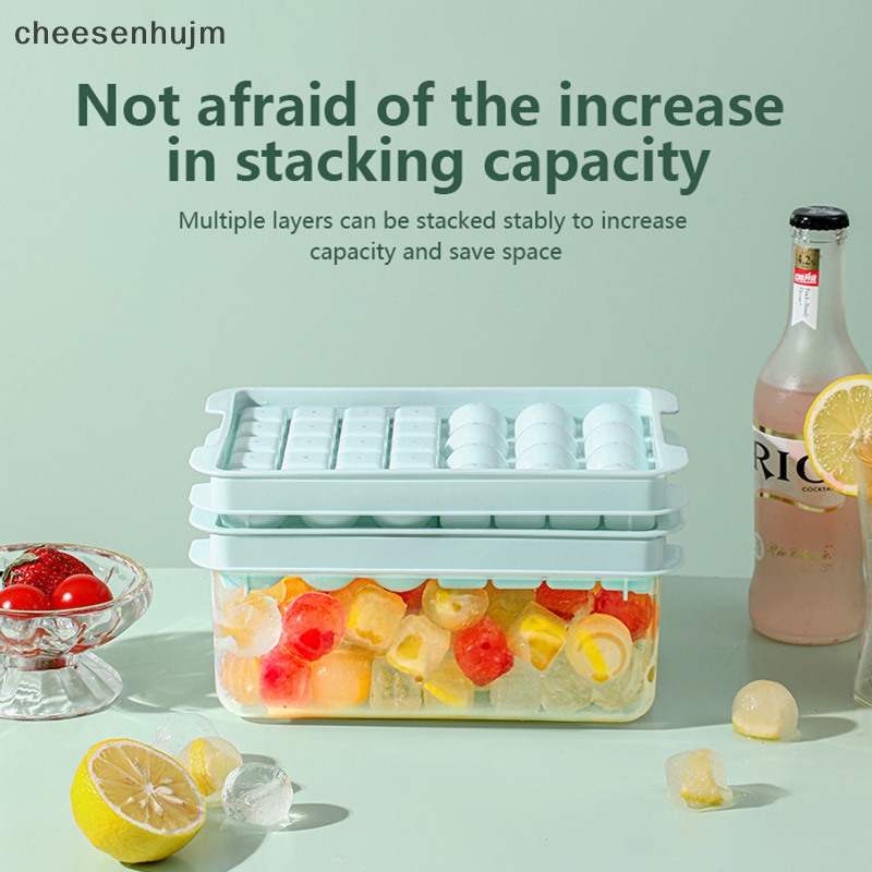 1 Khay Làm Đá Hình Tròn Có Nắp Bằng Nhựa DIY