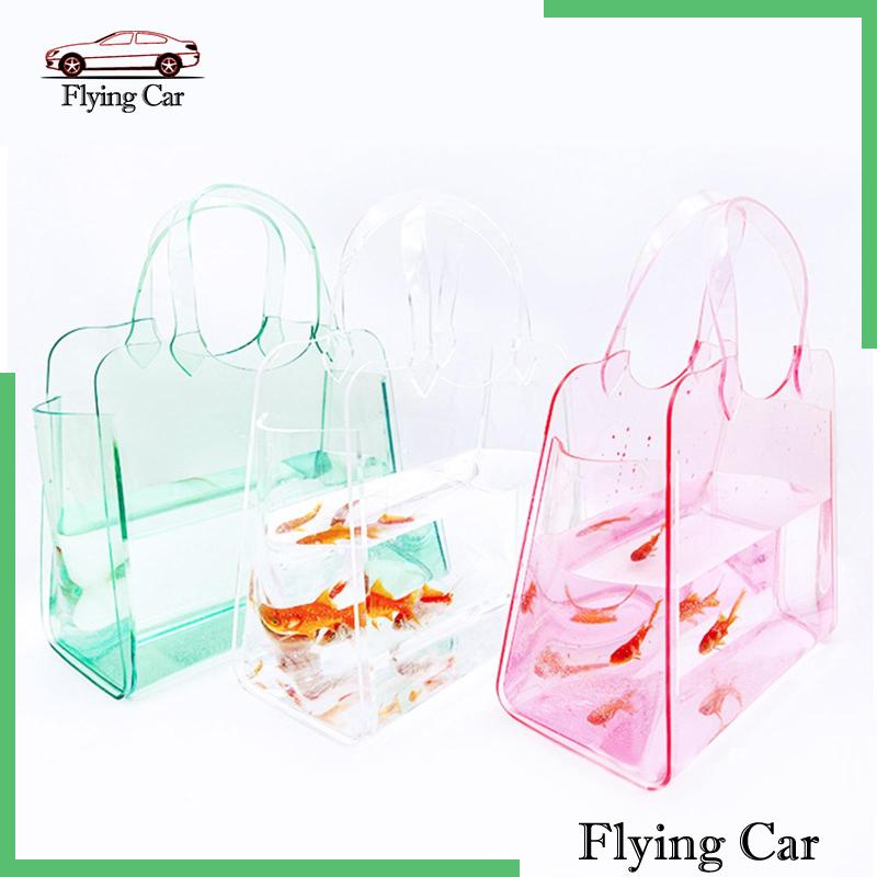 Lọ Hoa Bằng Acrylic Trong Suốt Hình Túi Xách &amp; Tô Cá Độc Đáo Trang Trí Trung Tâm