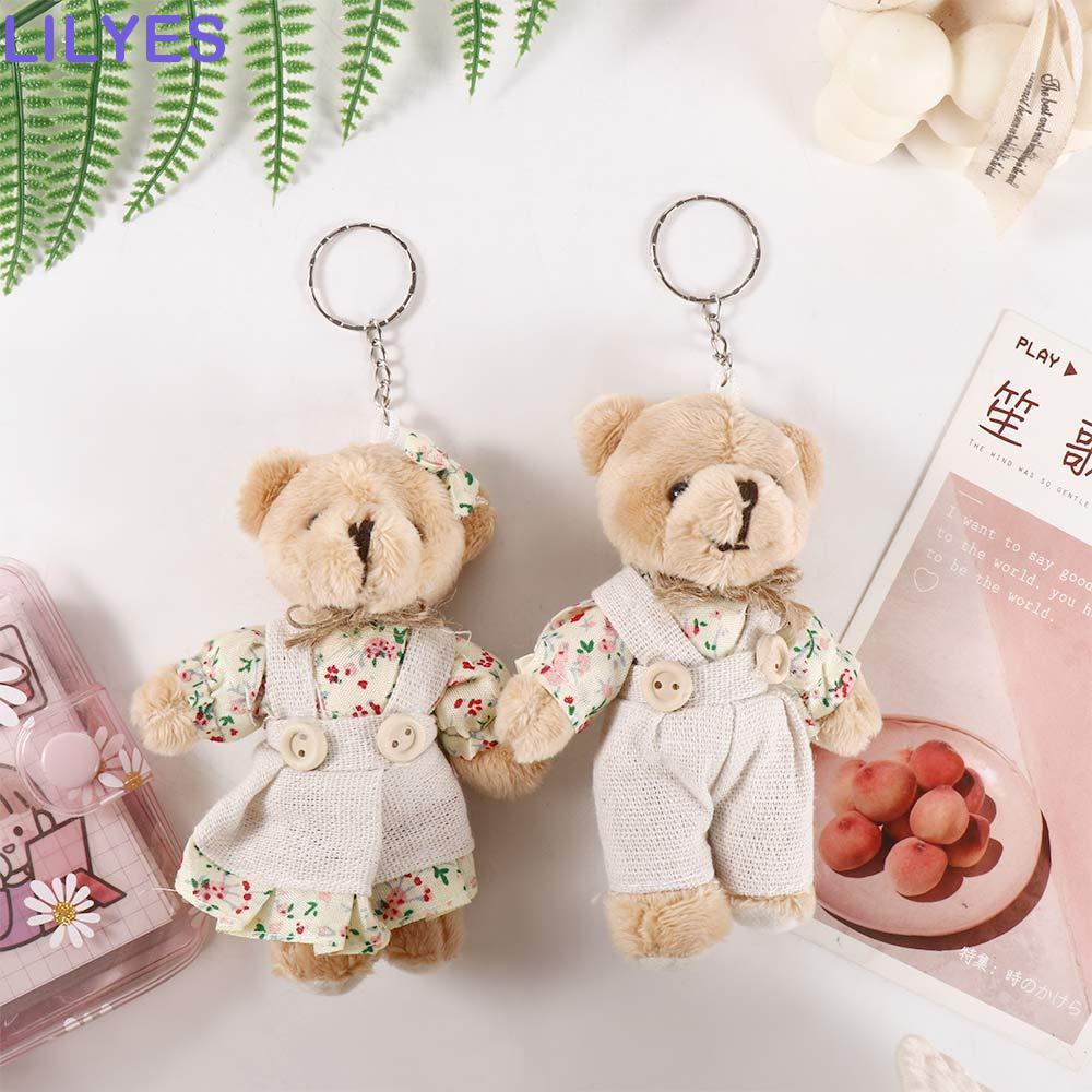 LILYES Móc Khóa Hình Thỏ Nhồi Bông Dễ Thương Sáng Tạo