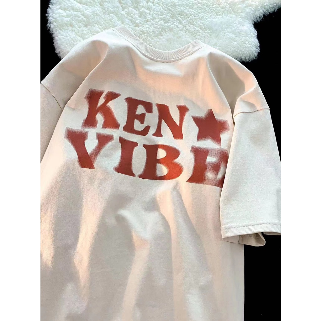 Áo Thun Tay Ngắn Dáng Rộng In Chữ Đơn Giản Phong Cách Hàn Quốc Thời Trang Mùa Hè Hàng Mới Dành Cho Nam Và Nữ