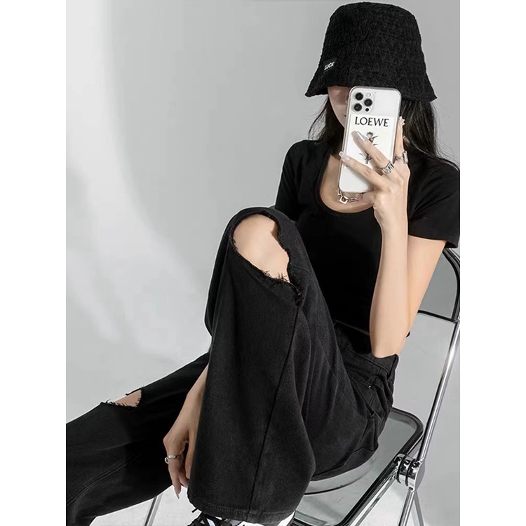 Hana quần ống rộng hot trend quần ống rộng cạp thấp y2k 2023 NEW JUL1405