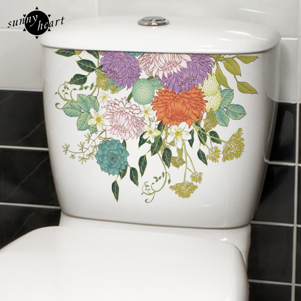 Sunnyheart Miếng Dán Tường Trang Trí Nội Thất Bằng Thủy Tinh Khô Mịn Hình Hoa Không Thích Hợp Cho Bề Mặt Bẩn Hoặc Bề Mặt Thô