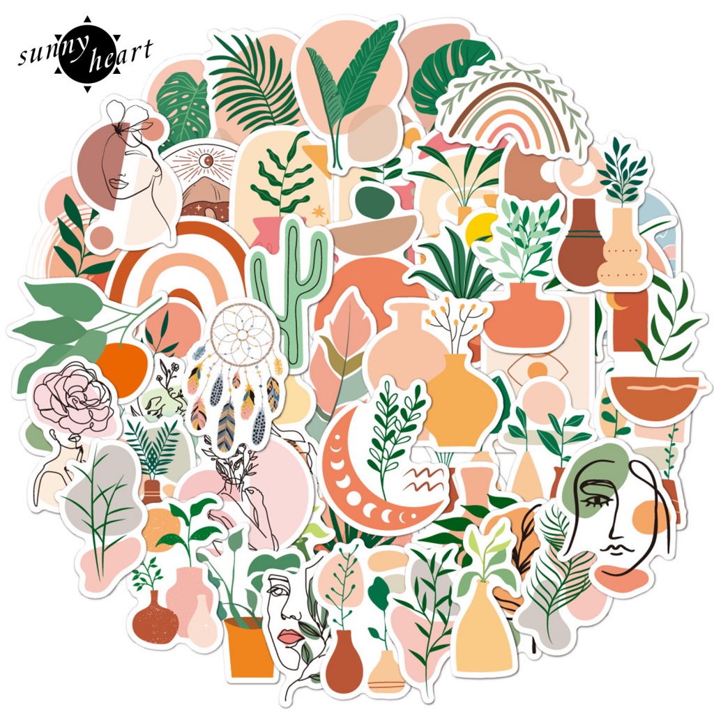 Sunnyheart Bộ 50 Miếng Dán Tuyệt Vời Cho Chai Nước Laptop Xe Hơi Ván Trượt Máy Tính Xe Đạp Sổ Lưu Niệm Đi Học