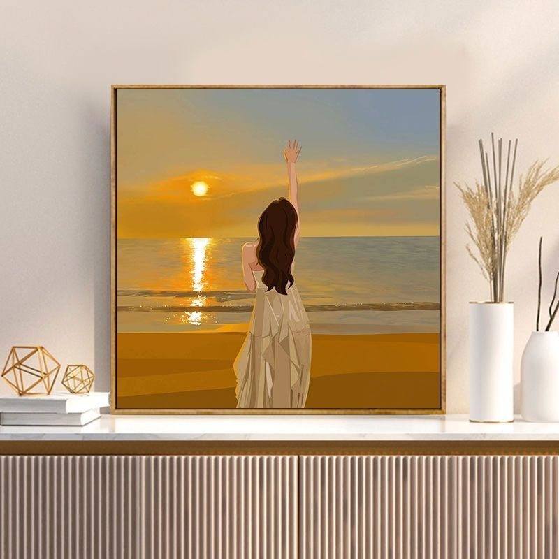 Bộ Tranh Sơn Dầu Kỹ Thuật Số Tự Vẽ 30 * 30cm 30 * 30cm Trang Trí Phòng Khách