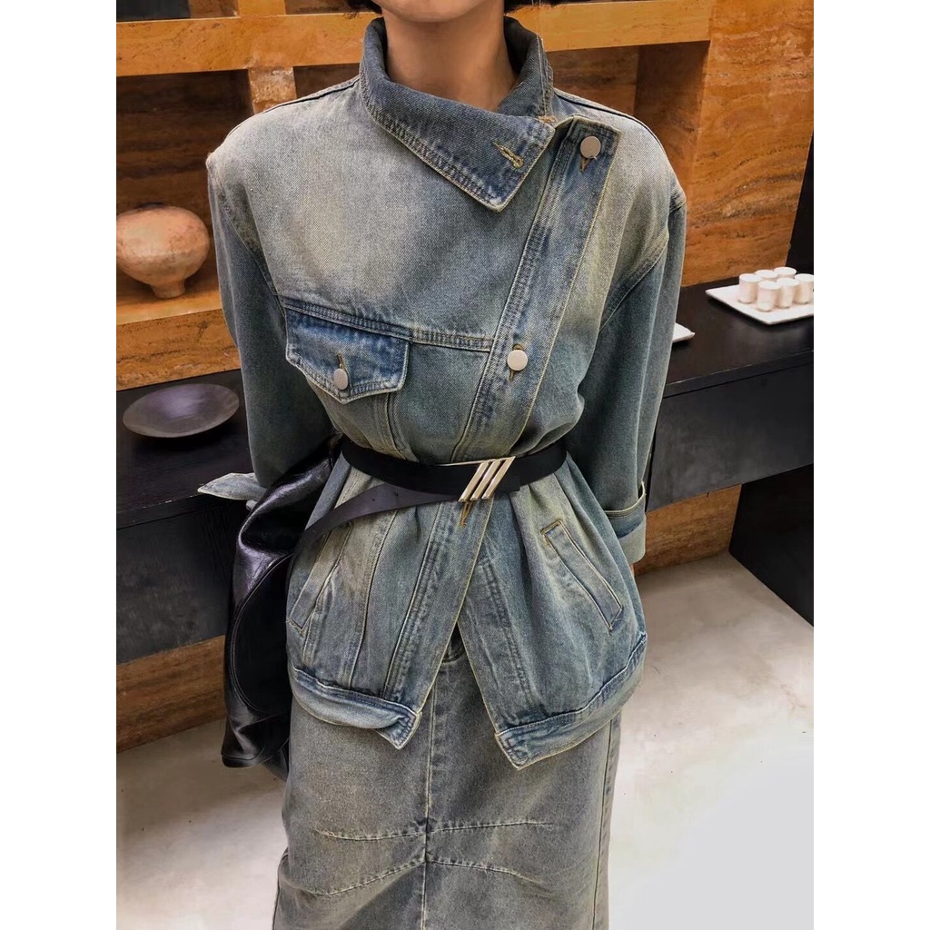 Áo Khoác Denim Dáng Rộng Phong Cách Thời Trang Mùa Thu Mới