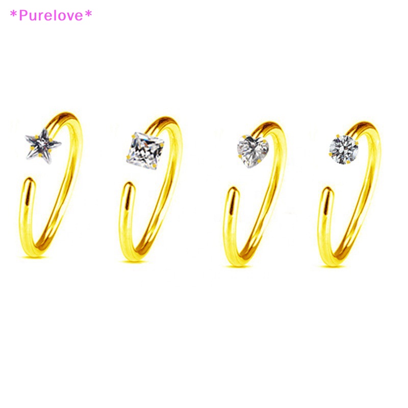 Khuyên Mũi Hình Vuông / Ngôi Sao / Trái Tim Thời Trang Mới