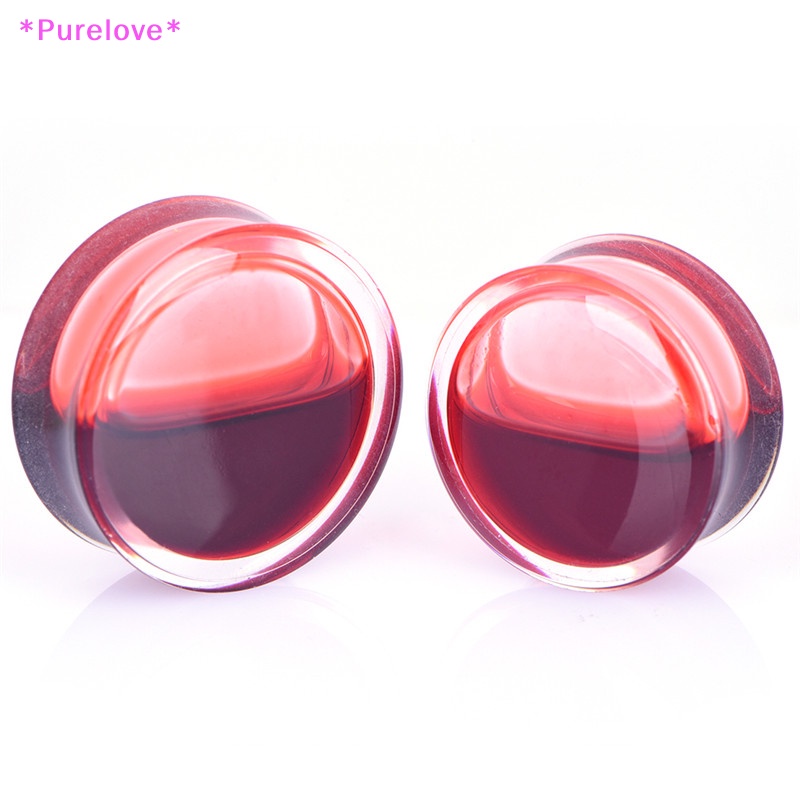 Khuyên Tai Nong Lỗ Tròn Màu Đỏ Thời Trang Cá Tính Mới