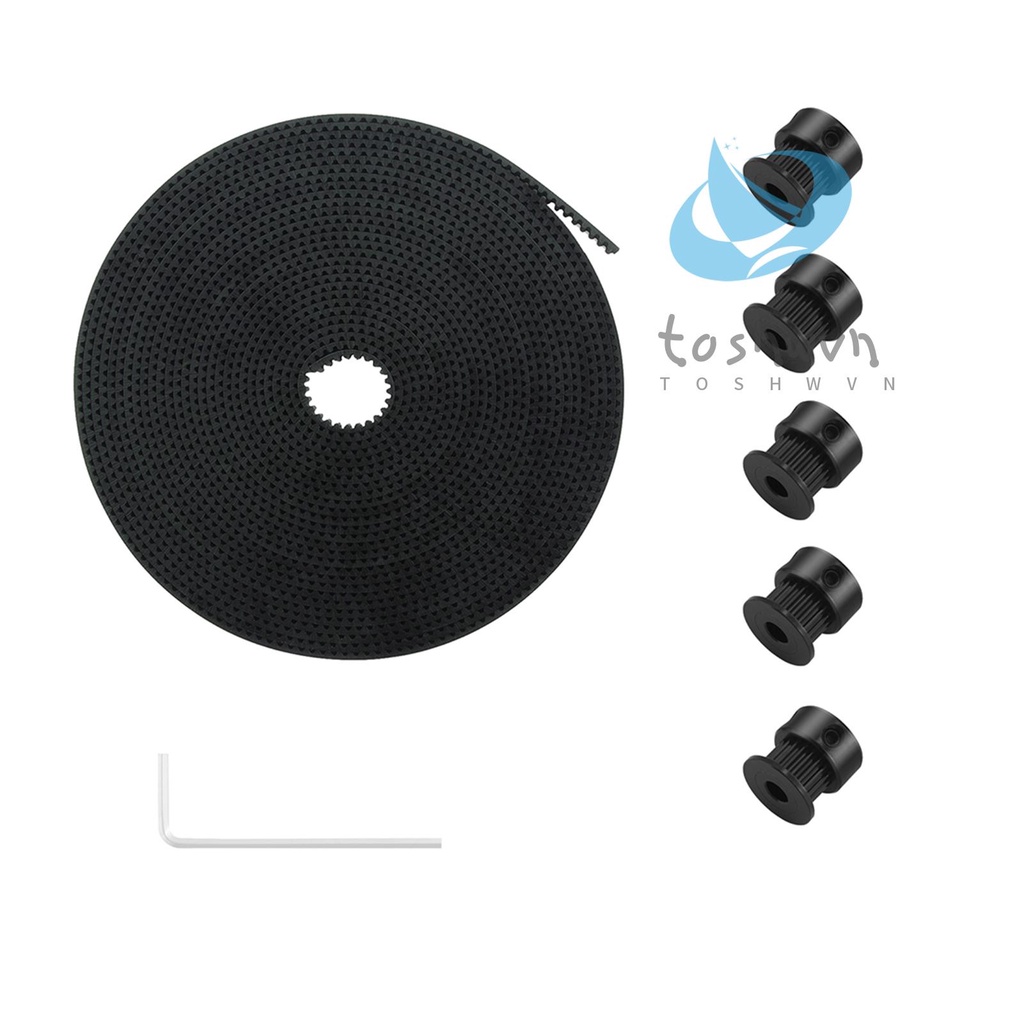 Dây Đai Hẹn Giờ GT2 Rộng 6mm Dài 5M Với 5 Bánh Răng GT2 20 5mm Cho Máy In 3D