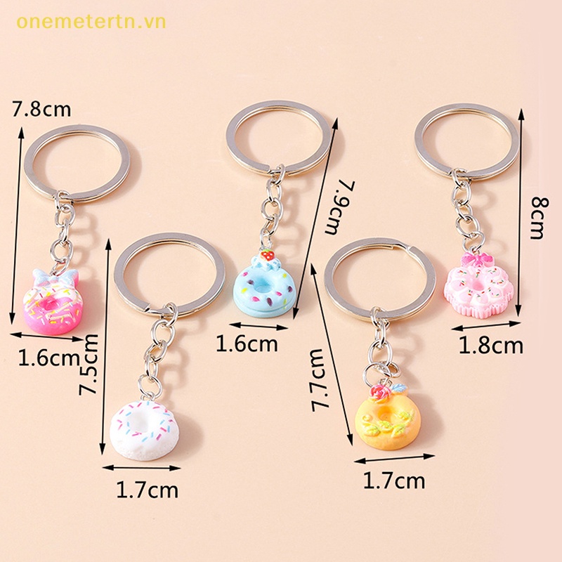 Móc Khóa Hình Bánh Donut Xinh Xắn