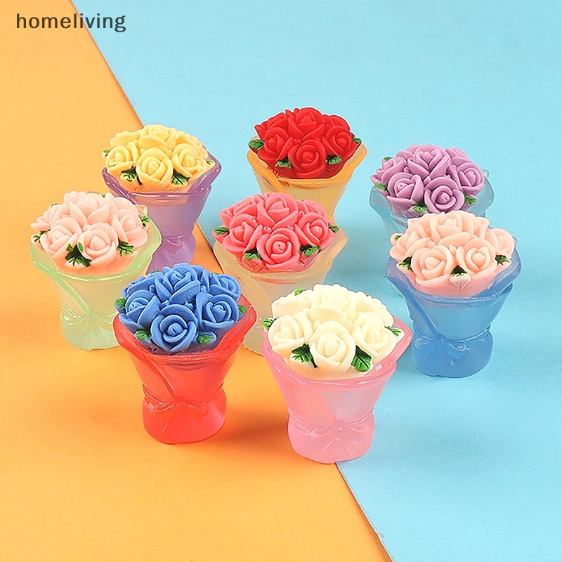 1 Bó Hoa Hồng Mini Phát Quang Dùng Trang Trí Tiểu Cảnh